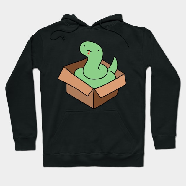 Green Snake in a Box Hoodie by saradaboru